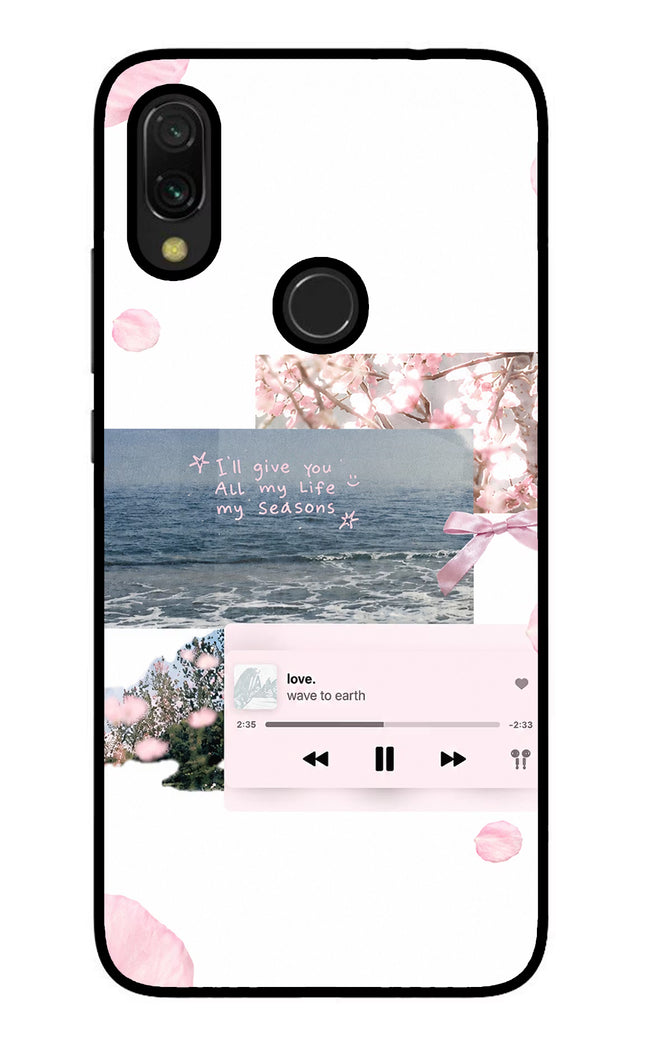 Wave to earth Redmi 7 Glass Case Back Cover by Casekaro