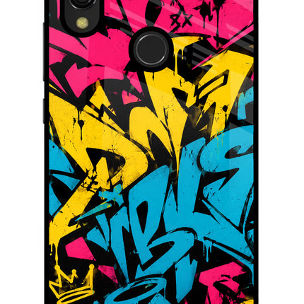 Graffiti Vibe Redmi 7 Glass Case Back Cover by Casekaro