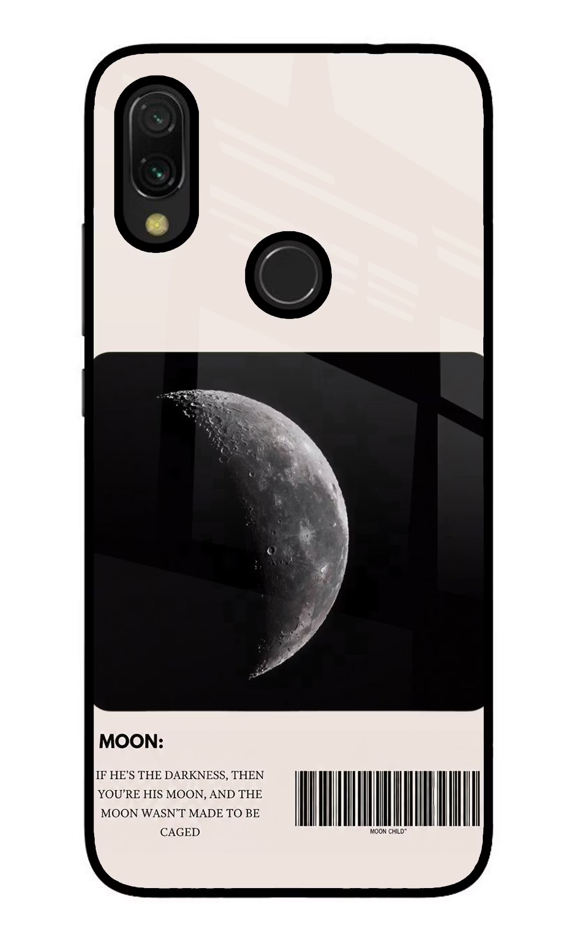 Moon Phase Redmi 7 Glass Case