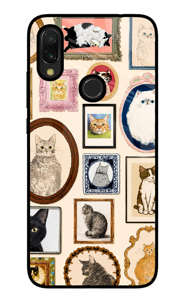 Mirror Cats Redmi 7 Glass Case Back Cover by Casekaro