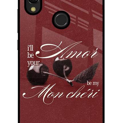 Velvet Cherry Redmi 7 Glass Case Back Cover by Casekaro
