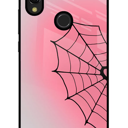 Pink Web Redmi 7 Glass Case