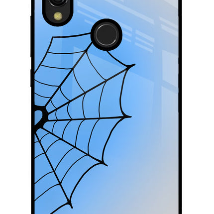 Blue Web Redmi 7 Glass Case
