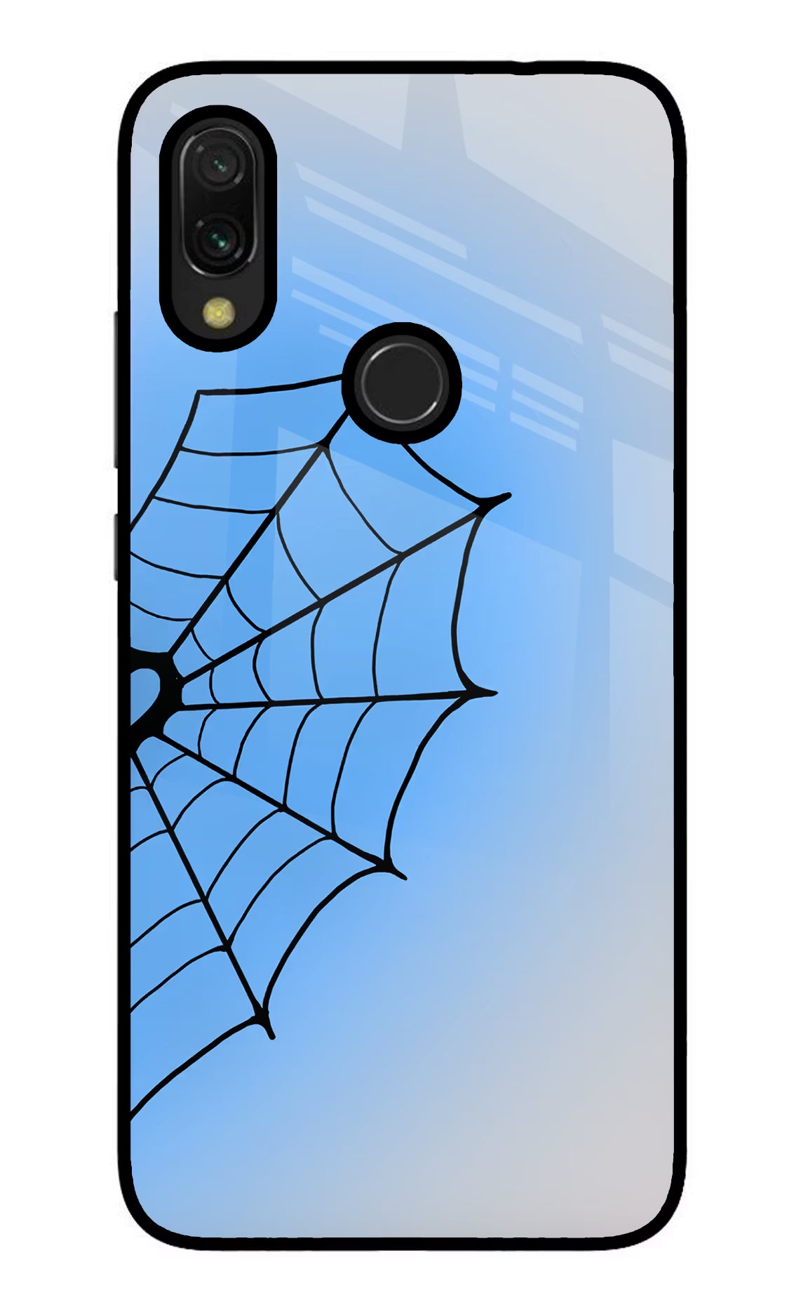 Blue Web Redmi 7 Glass Case