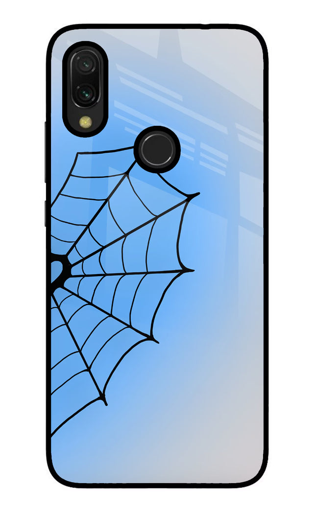 Blue Web Redmi 7 Glass Case