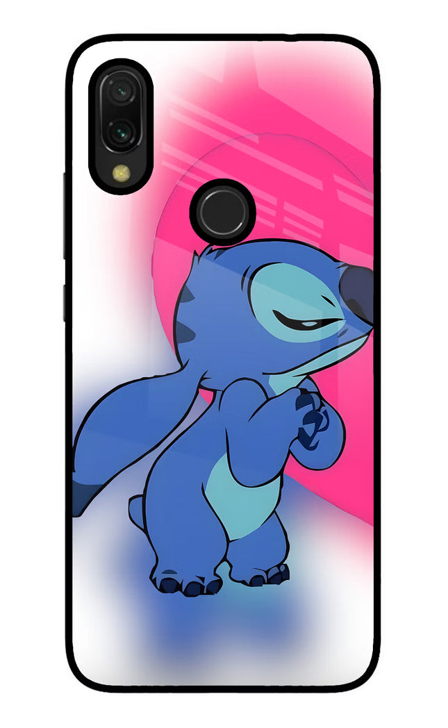 Stitch Hug Redmi 7 Glass Case Back Cover by Casekaro