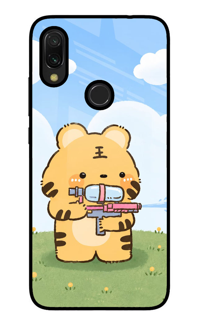 Tiger Treat Redmi 7 Glass Case Back Cover by Casekaro