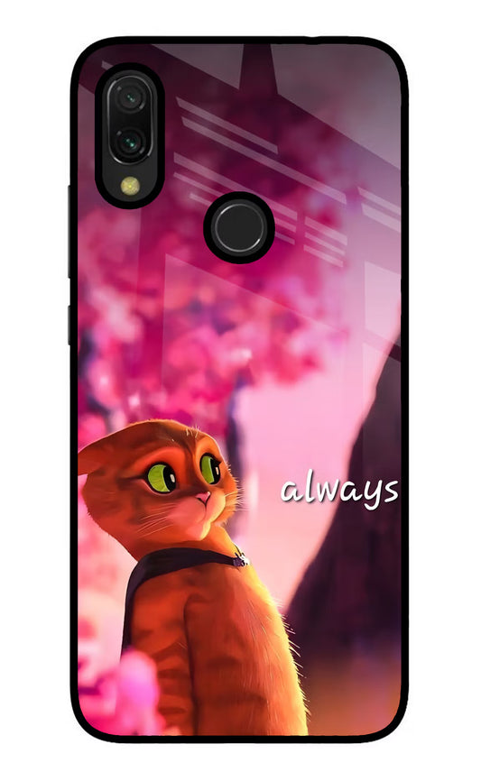 Always Cat Redmi 7 Glass Case