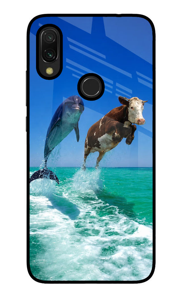 Dolphin vs Cow Redmi 7 Glass Case