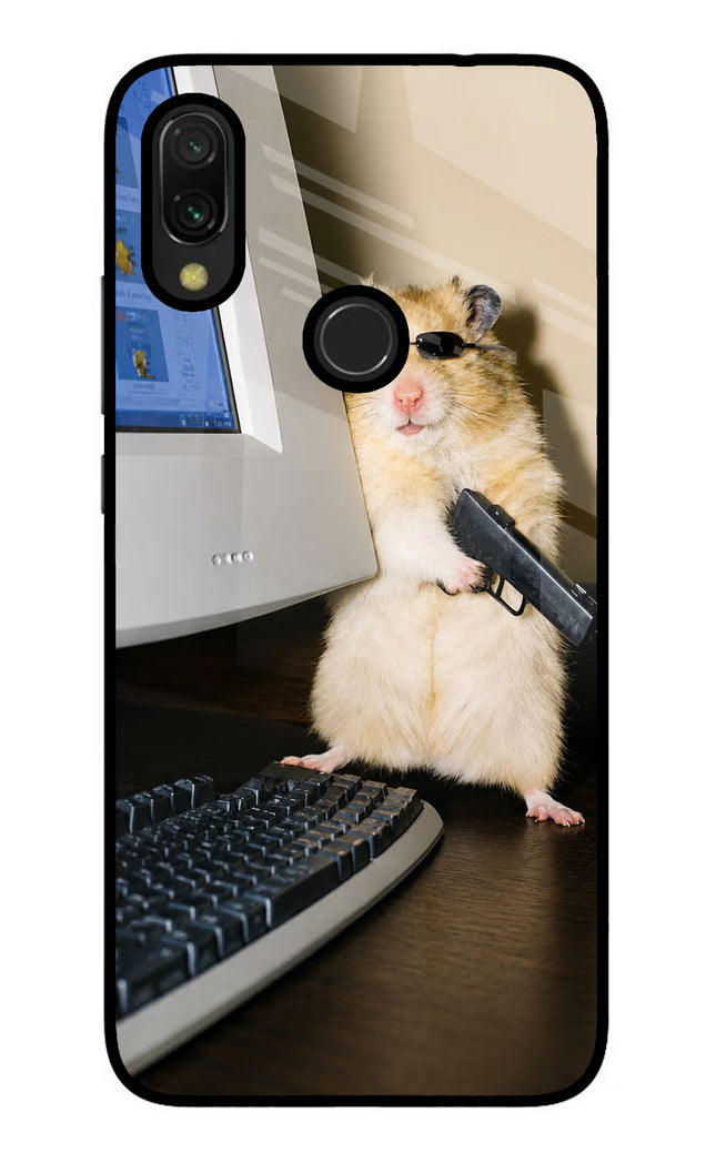 Hacker Hamster Redmi 7 Glass Case