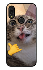 Silly Cat Call Redmi 7 Glass Case