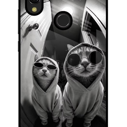 Hood Cats Redmi 7 Glass Case Back Cover by Casekaro