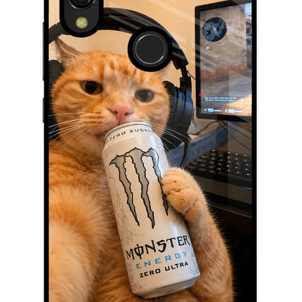 Gamer Cat Energy Redmi 7 Glass Case