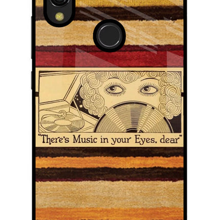 Vinyl Stripes Redmi 7 Glass Case Back Cover by Casekaro