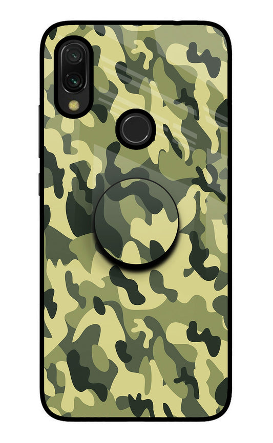 Camouflage Redmi 7 Glass Case