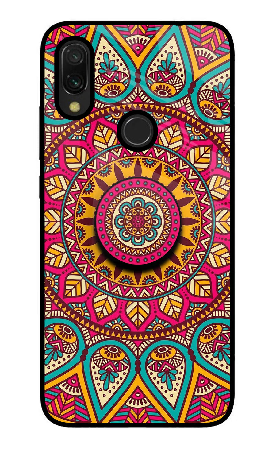 Mandala Redmi 7 Pop Case, Glass case