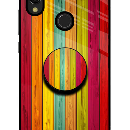 Multicolor Wooden Redmi 7 Pop Case by Casekaro