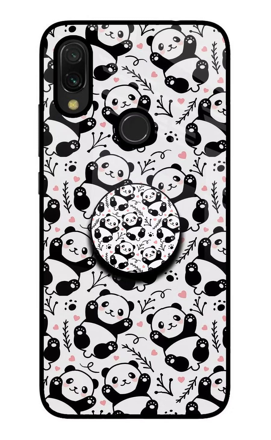 Cute Panda Redmi 7 Pop Case, Glass case