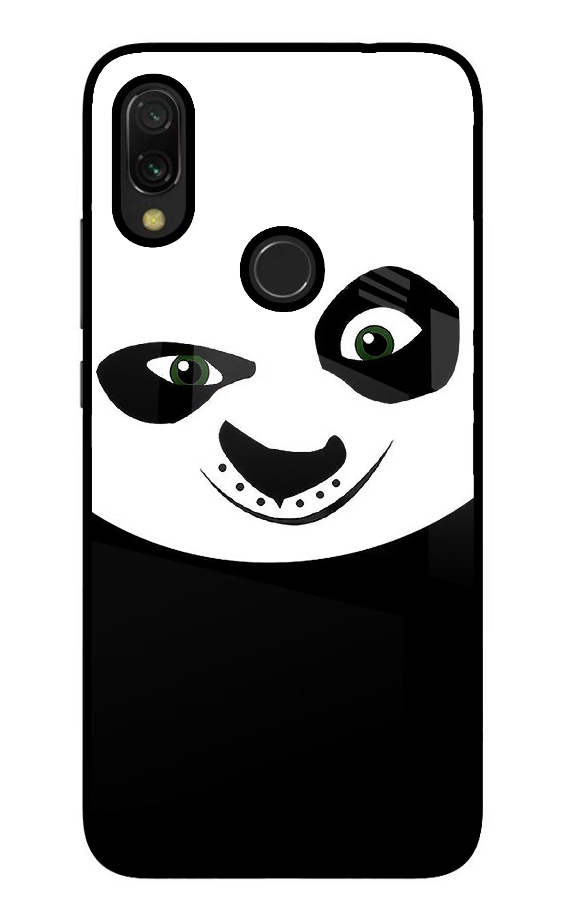 Panda Redmi Y3 Glass Case Back Cover by Casekaro