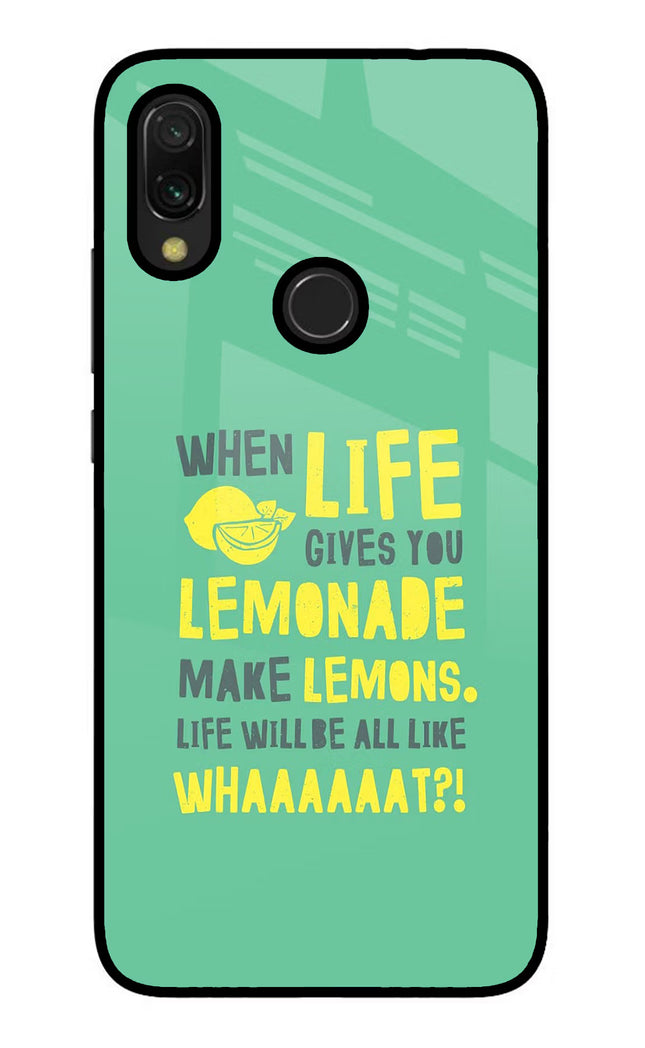 Quote Redmi Y3 Glass Case Back Cover by Casekaro