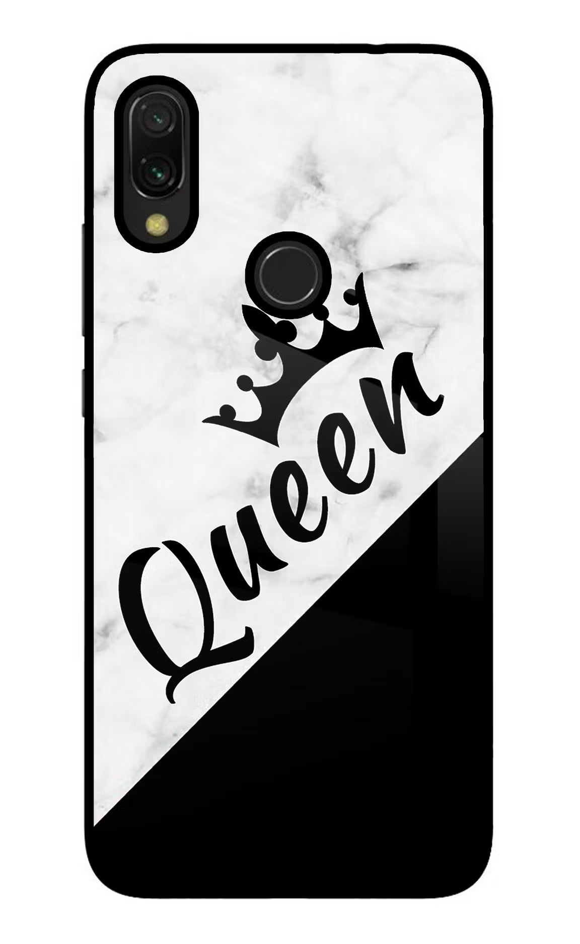 Queen Redmi Y3 Glass Case Back Cover by Casekaro