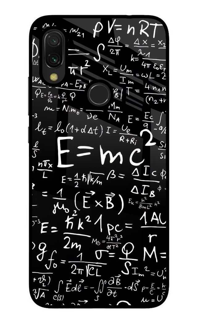 Physics Formula Redmi Y3 Glass Case Back Cover by Casekaro