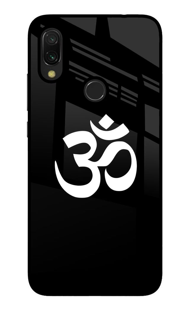 Om Redmi Y3 Glass Case Back Cover by Casekaro