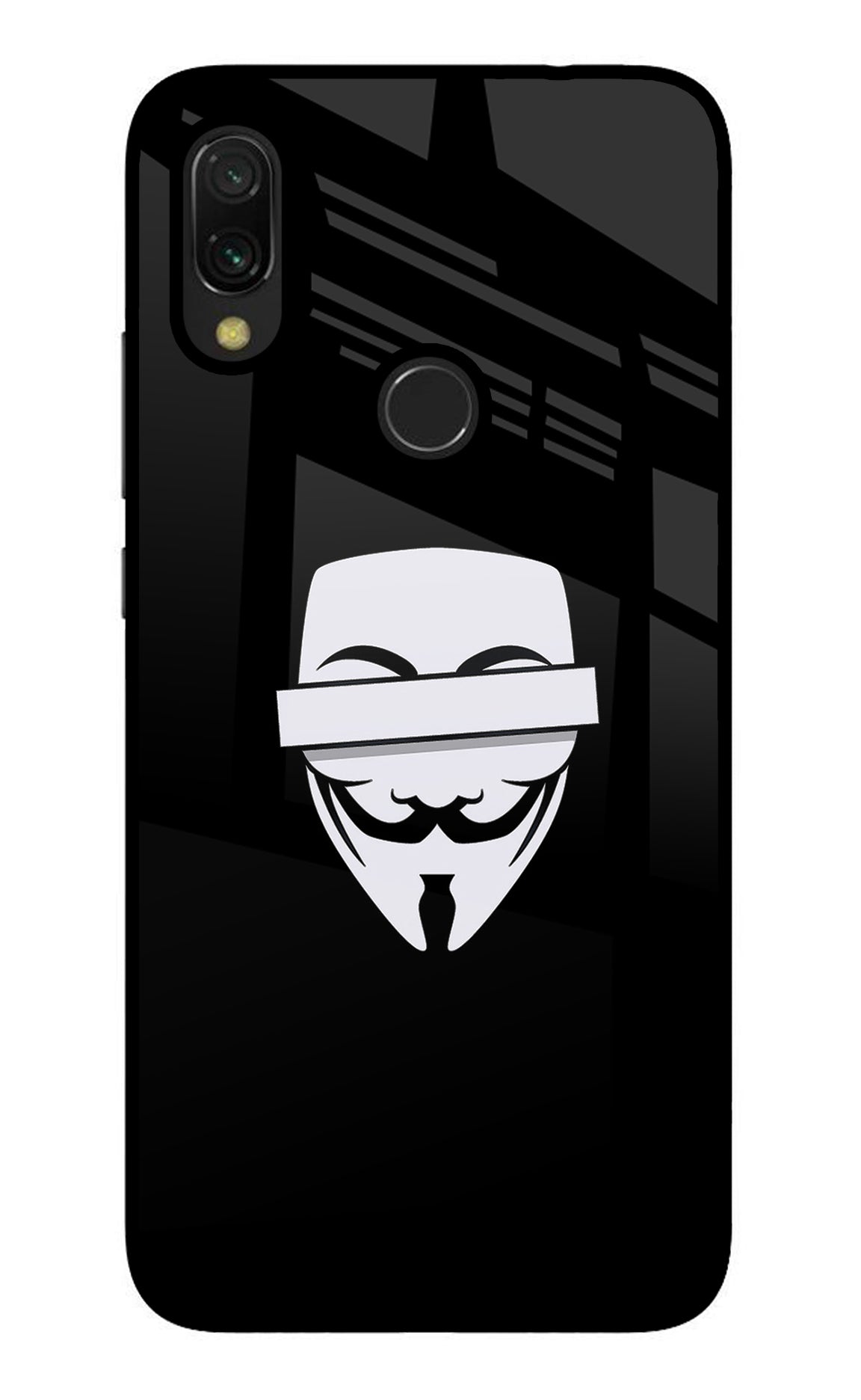 Anonymous Face Redmi Y3 Glass Case