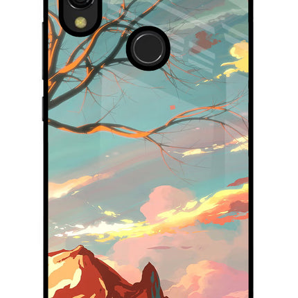 Scenery Redmi Y3 Glass Case Back Cover by Casekaro