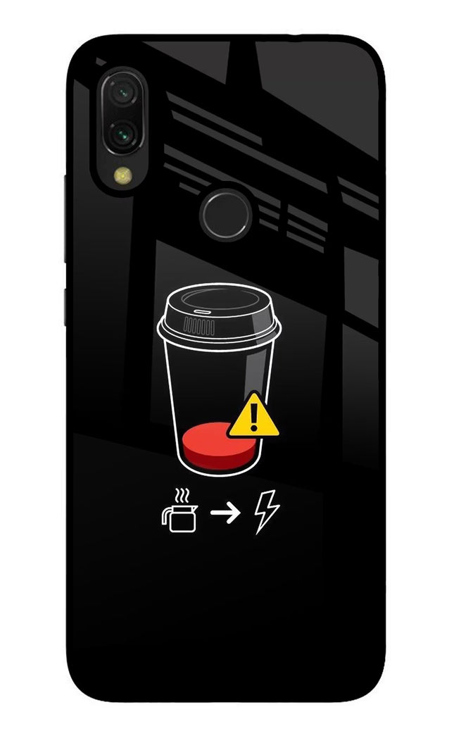 Coffee Redmi Y3 Glass Case Back Cover by Casekaro
