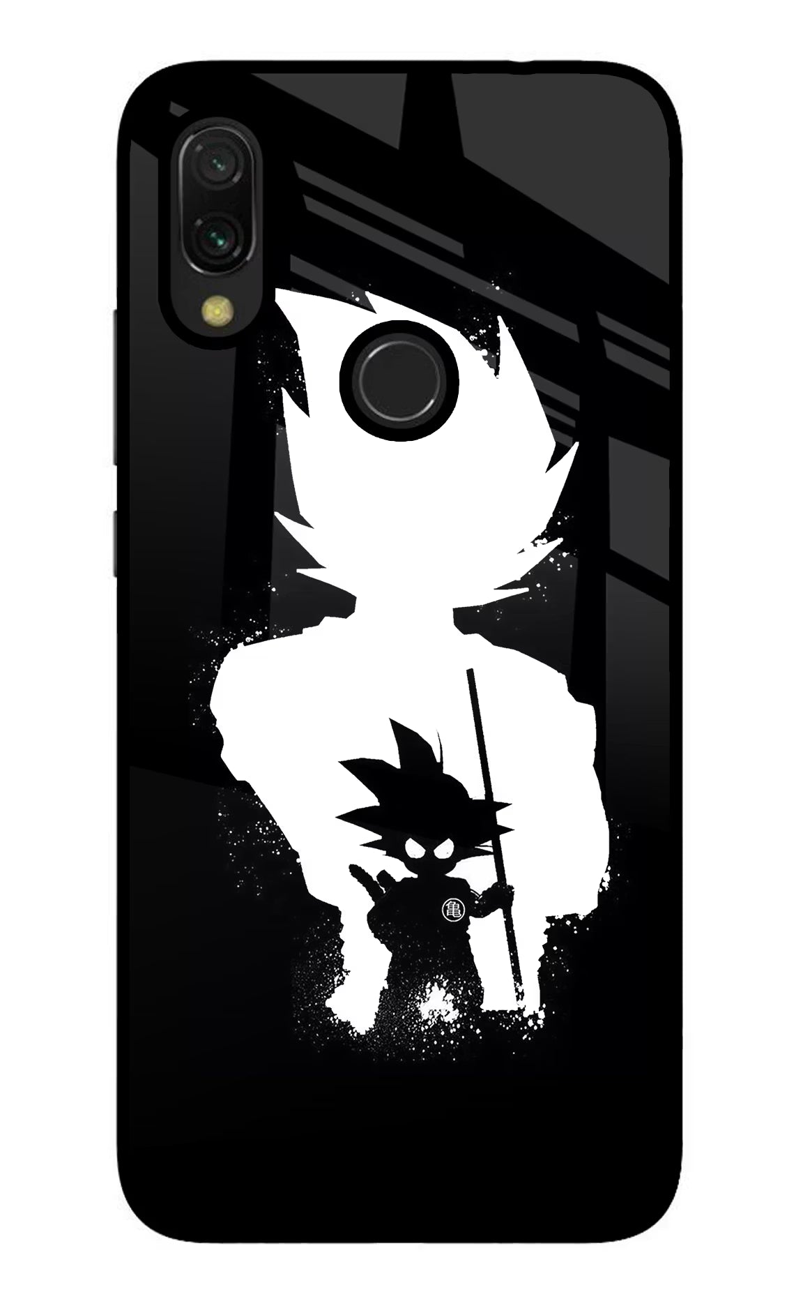 Goku Shadow Redmi Y3 Glass Case Back Cover by Casekaro