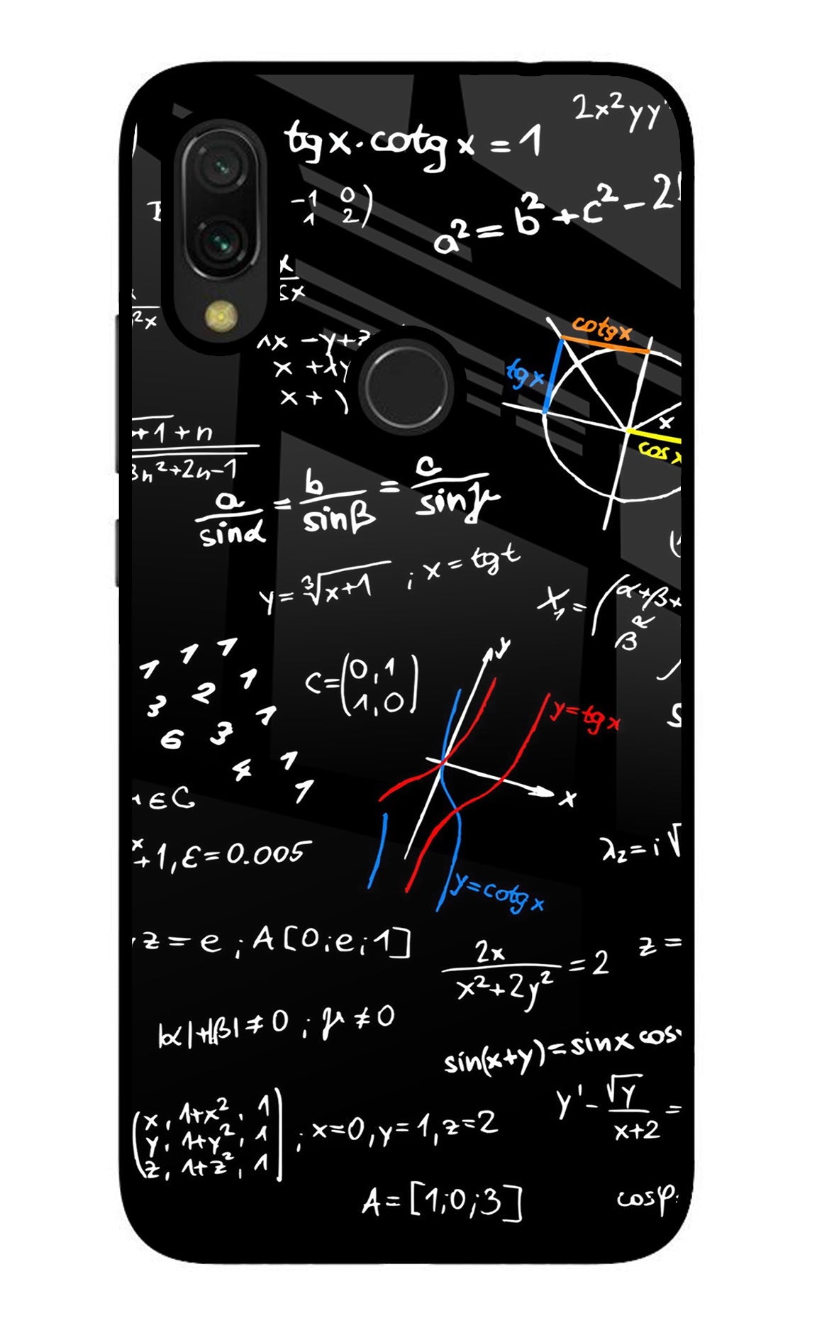 Mathematics Formula Redmi Y3 Glass Case