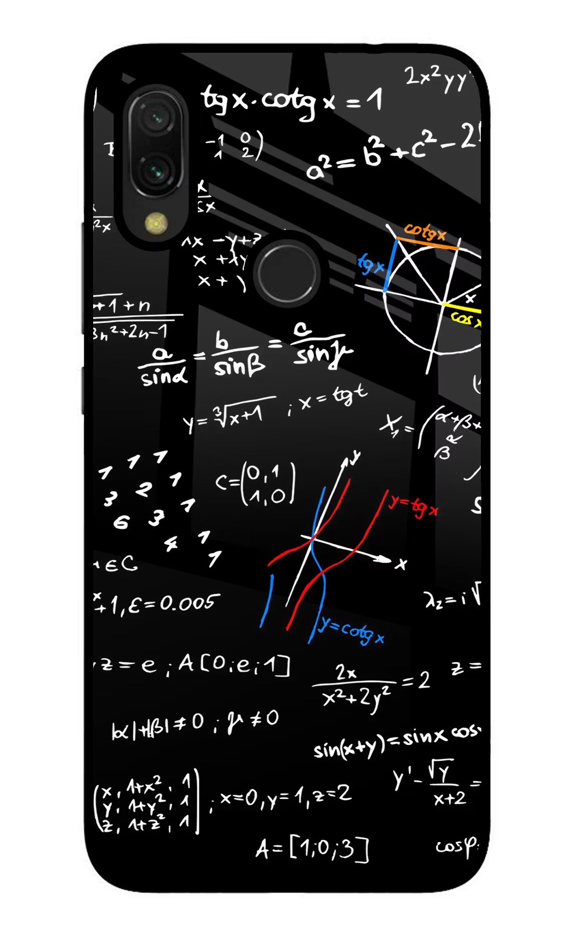 Mathematics Formula Redmi Y3 Glass Case Back Cover by Casekaro