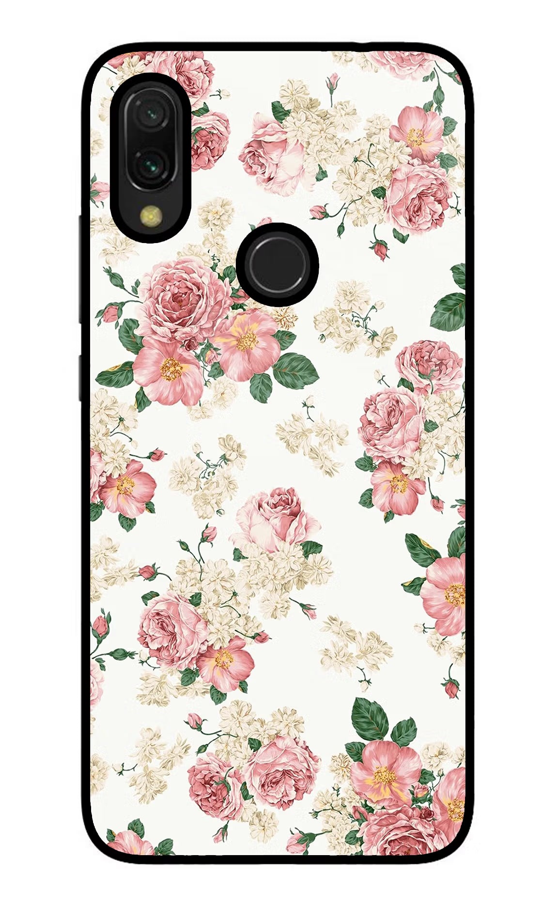 Flowers Redmi Y3 Glass Case Back Cover by Casekaro