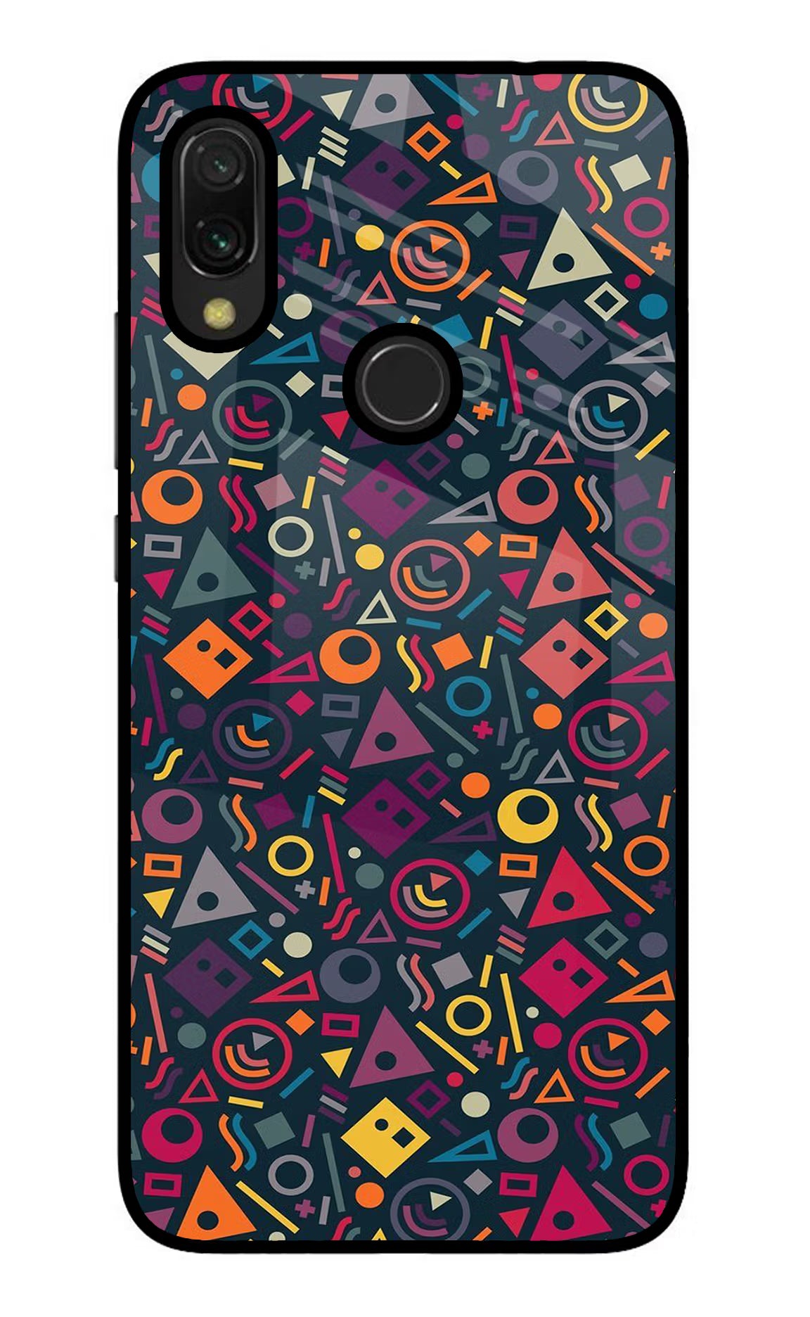 Geometric Abstract Redmi Y3 Glass Case Back Cover by Casekaro