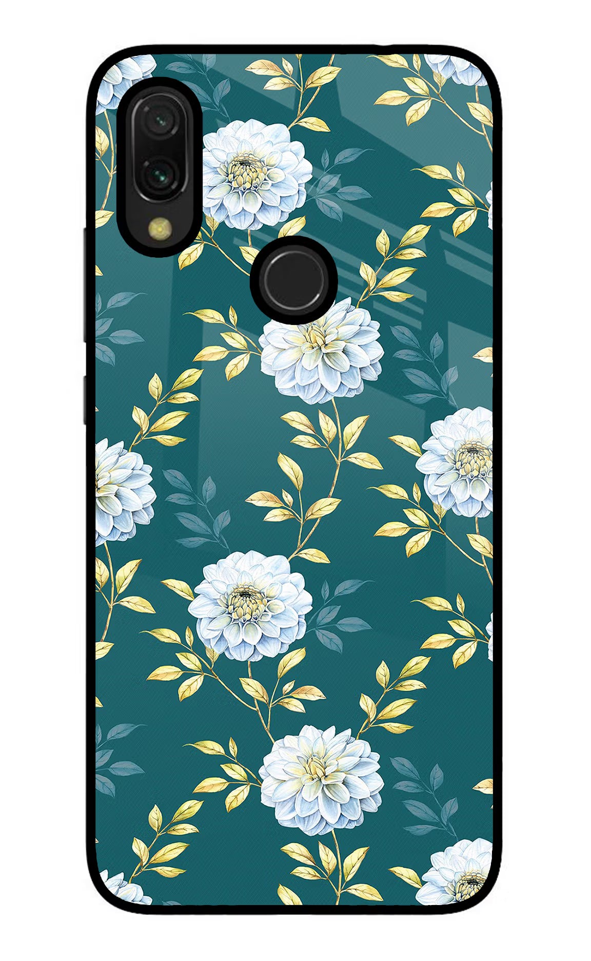 Flowers Redmi Y3 Glass Case Back Cover by Casekaro
