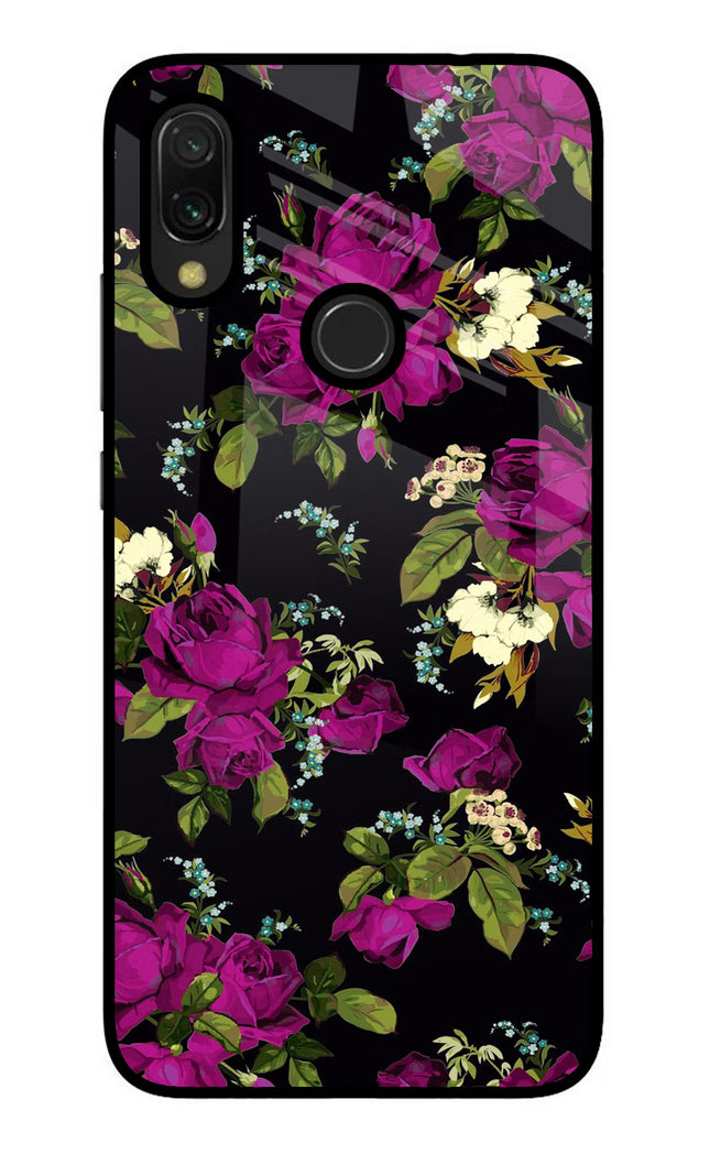 Flowers Redmi Y3 Glass Case Back Cover by Casekaro