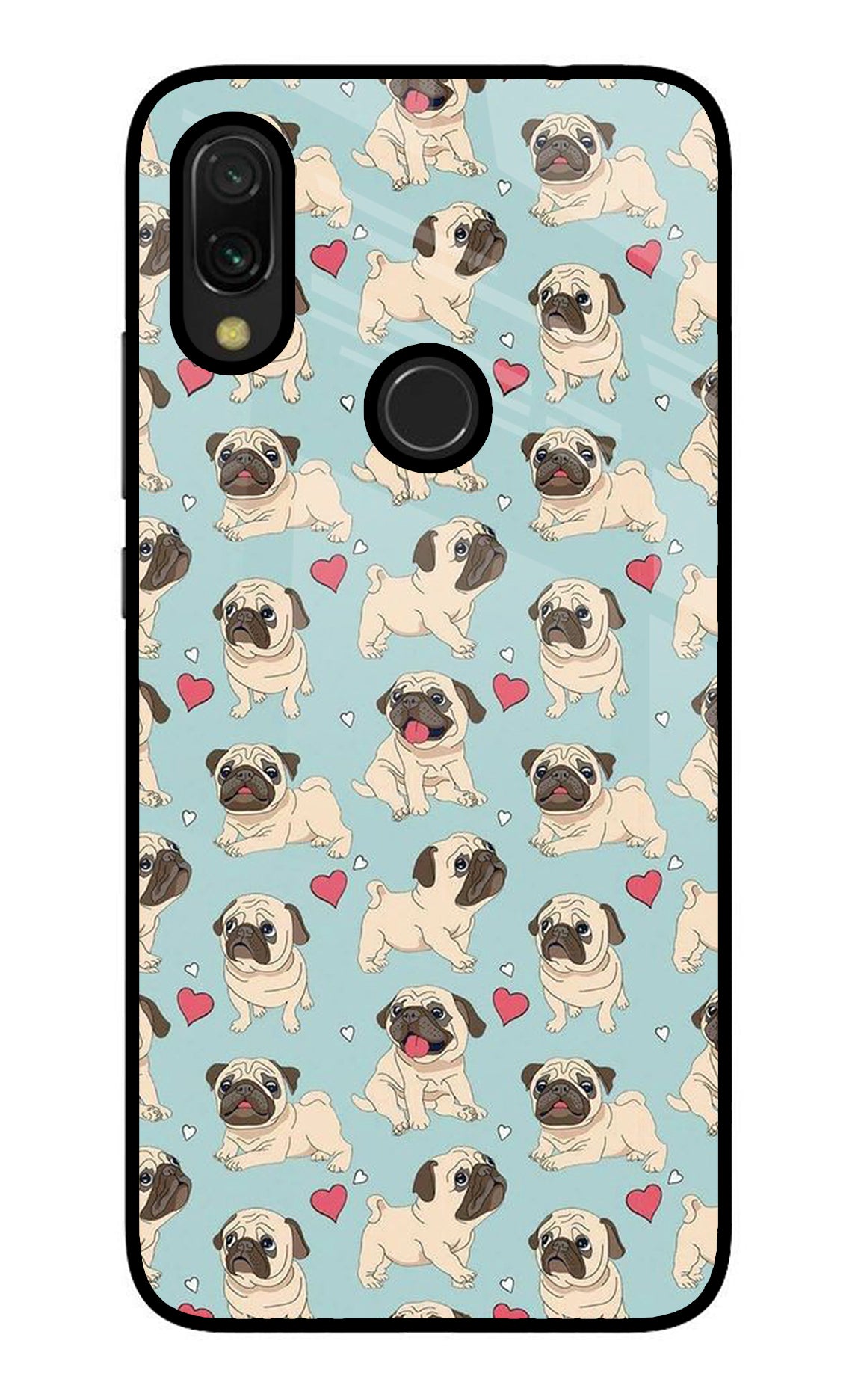 Pug Dog Redmi Y3 Glass Case