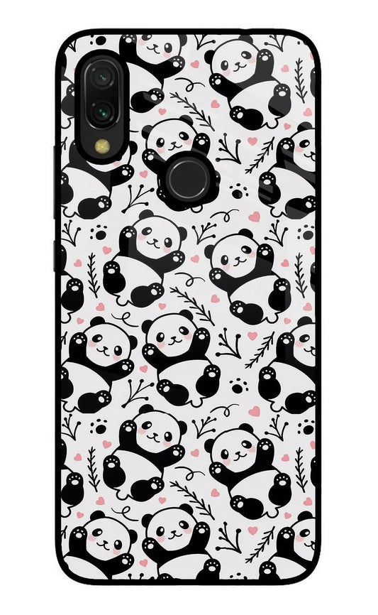 Cute Panda Redmi Y3 Glass Case