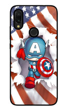 Captain America Redmi Y3 Glass Case