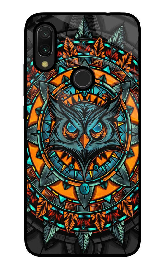 Angry Owl Art Redmi Y3 Glass Case