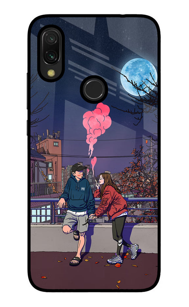 Chilling Couple Redmi Y3 Glass Case Back Cover by Casekaro