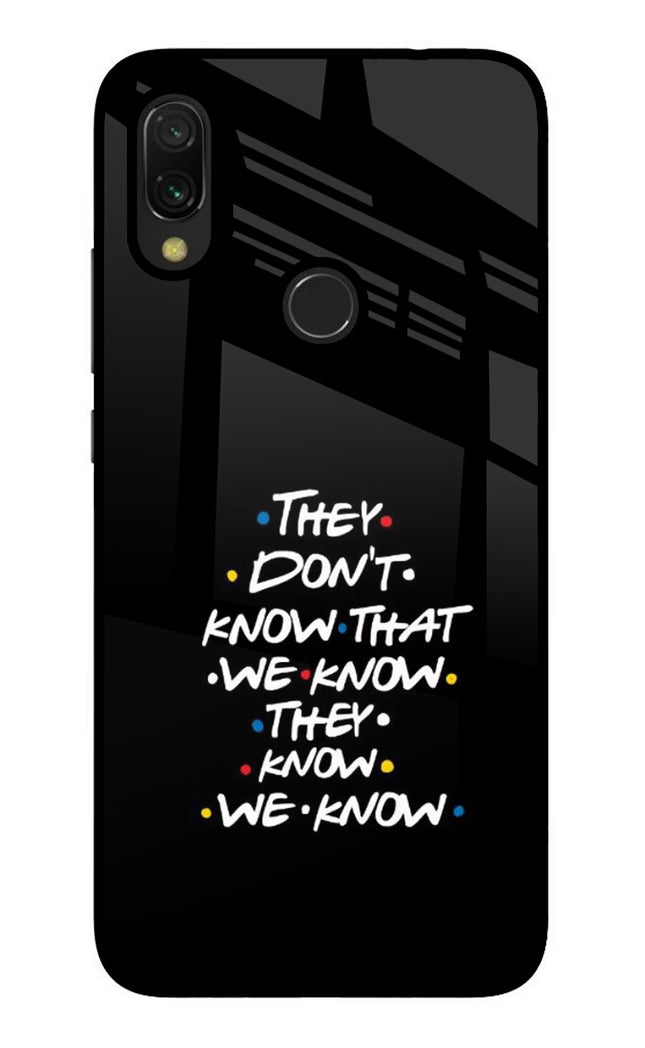 FRIENDS Dialogue Redmi Y3 Glass Case Back Cover by Casekaro