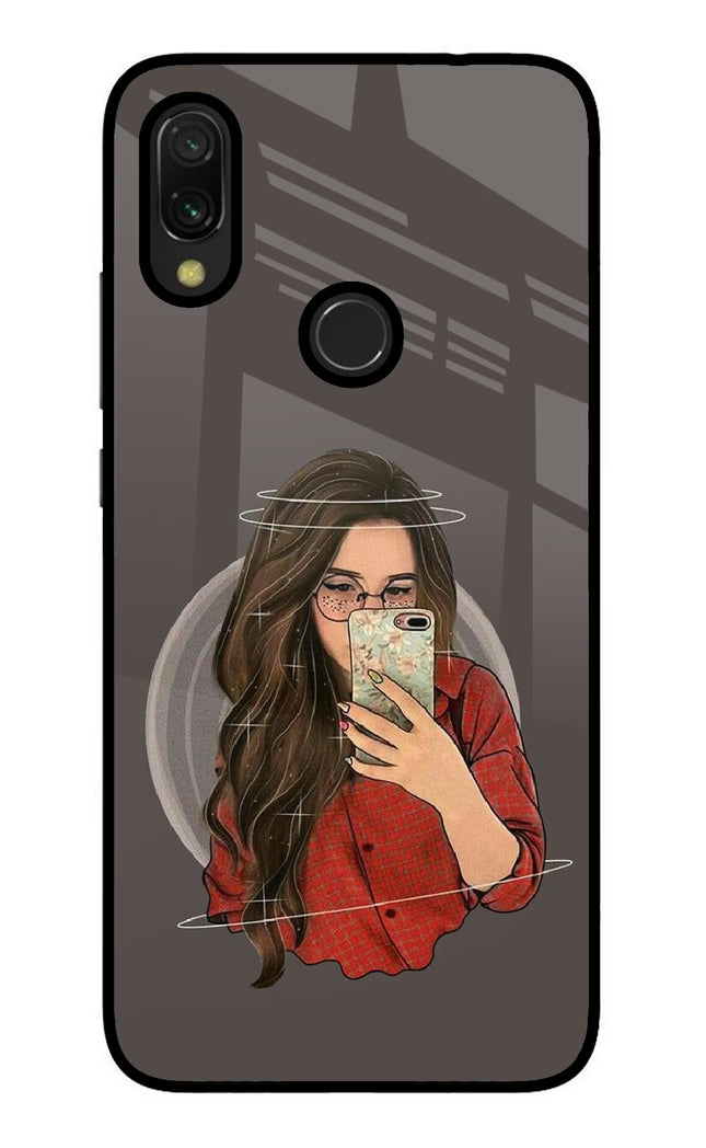 Selfie Queen Redmi Y3 Glass Case Back Cover by Casekaro