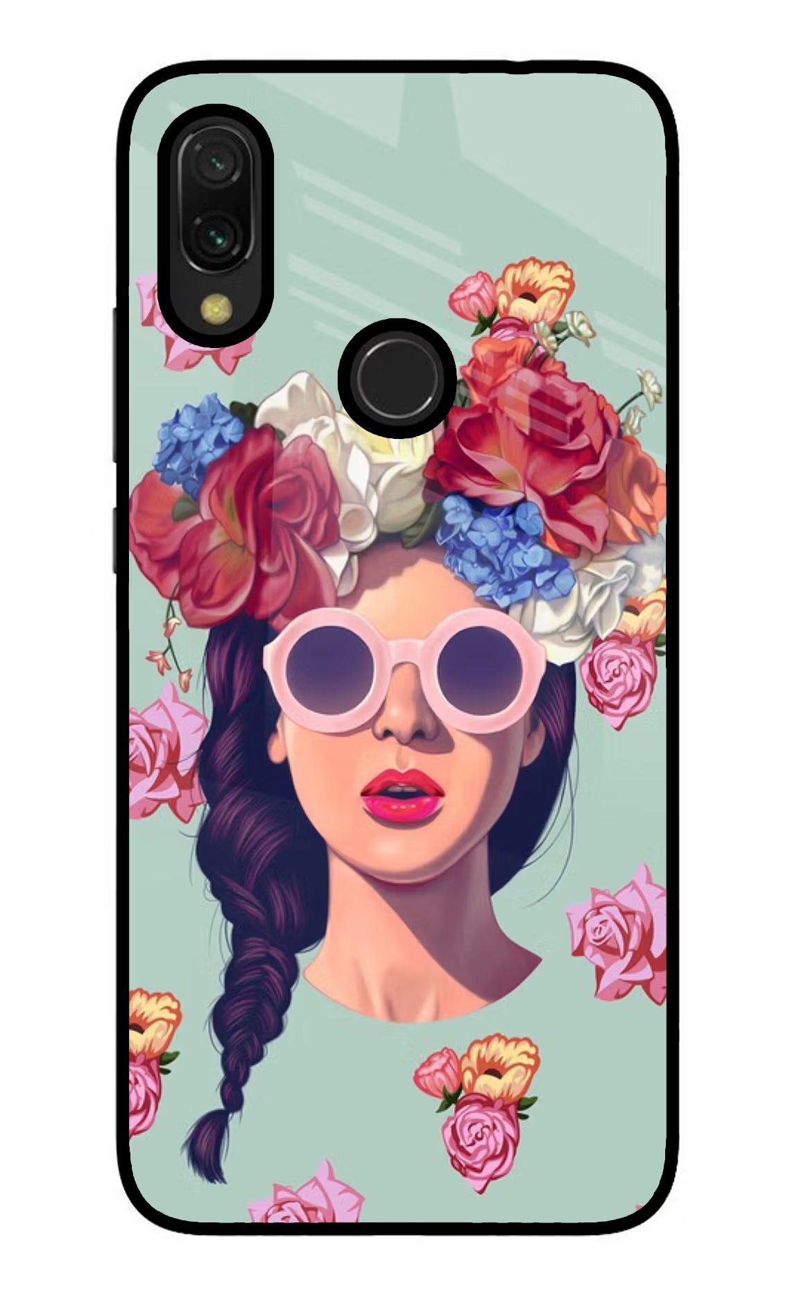 Pretty Girl Redmi Y3 Glass Case Back Cover by Casekaro