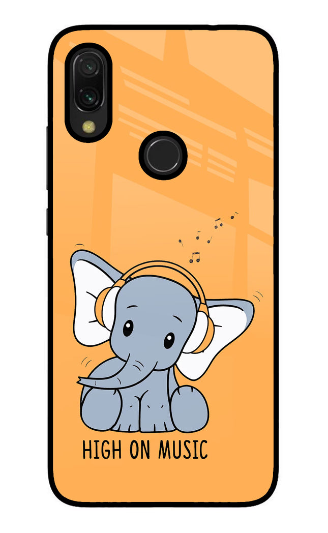 High On Music Redmi Y3 Glass Case Back Cover by Casekaro