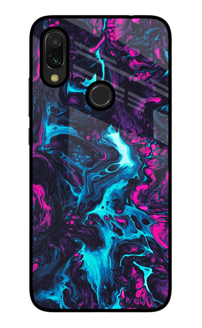 Abstract Redmi Y3 Glass Case Back Cover by Casekaro