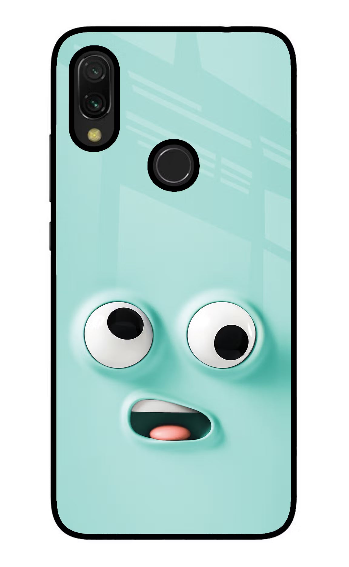Funny Cartoon Redmi Y3 Glass Case Back Cover by Casekaro