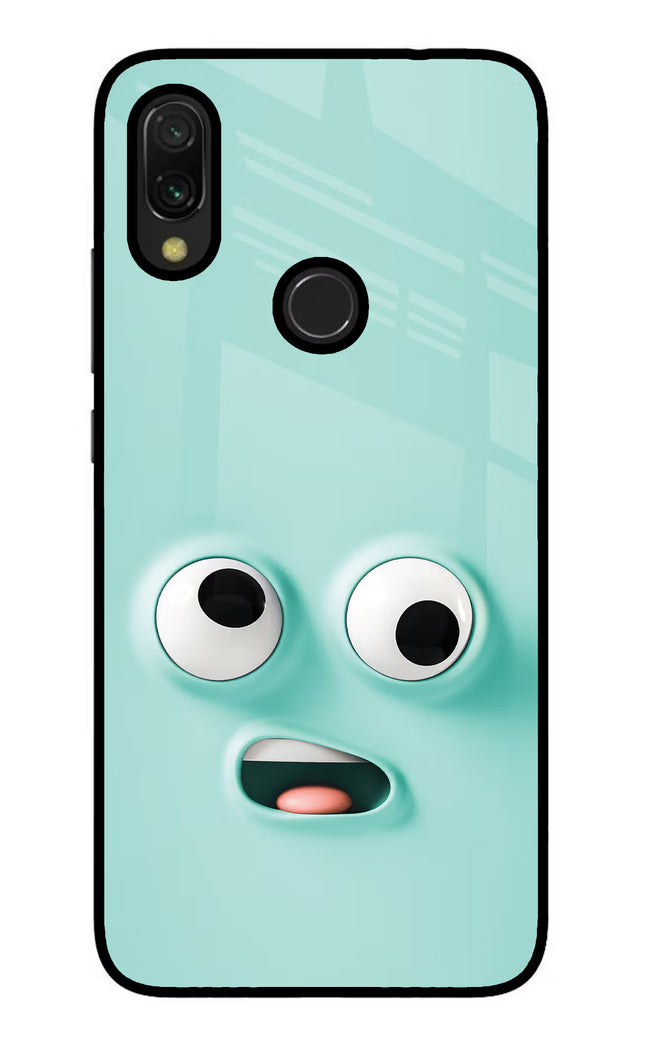 Funny Cartoon Redmi Y3 Glass Case Back Cover by Casekaro