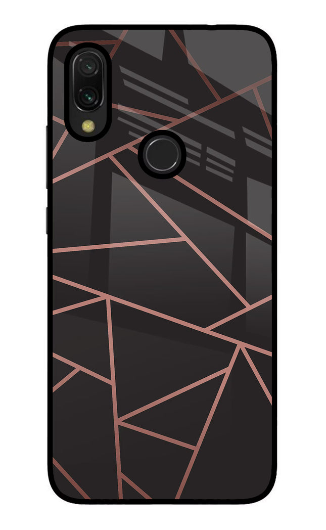Geometric Pattern Redmi Y3 Glass Case Back Cover by Casekaro